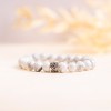 Hampers and Gifts to the UK - Send the White Howlite Gemstone Bracelet - Delara Collection